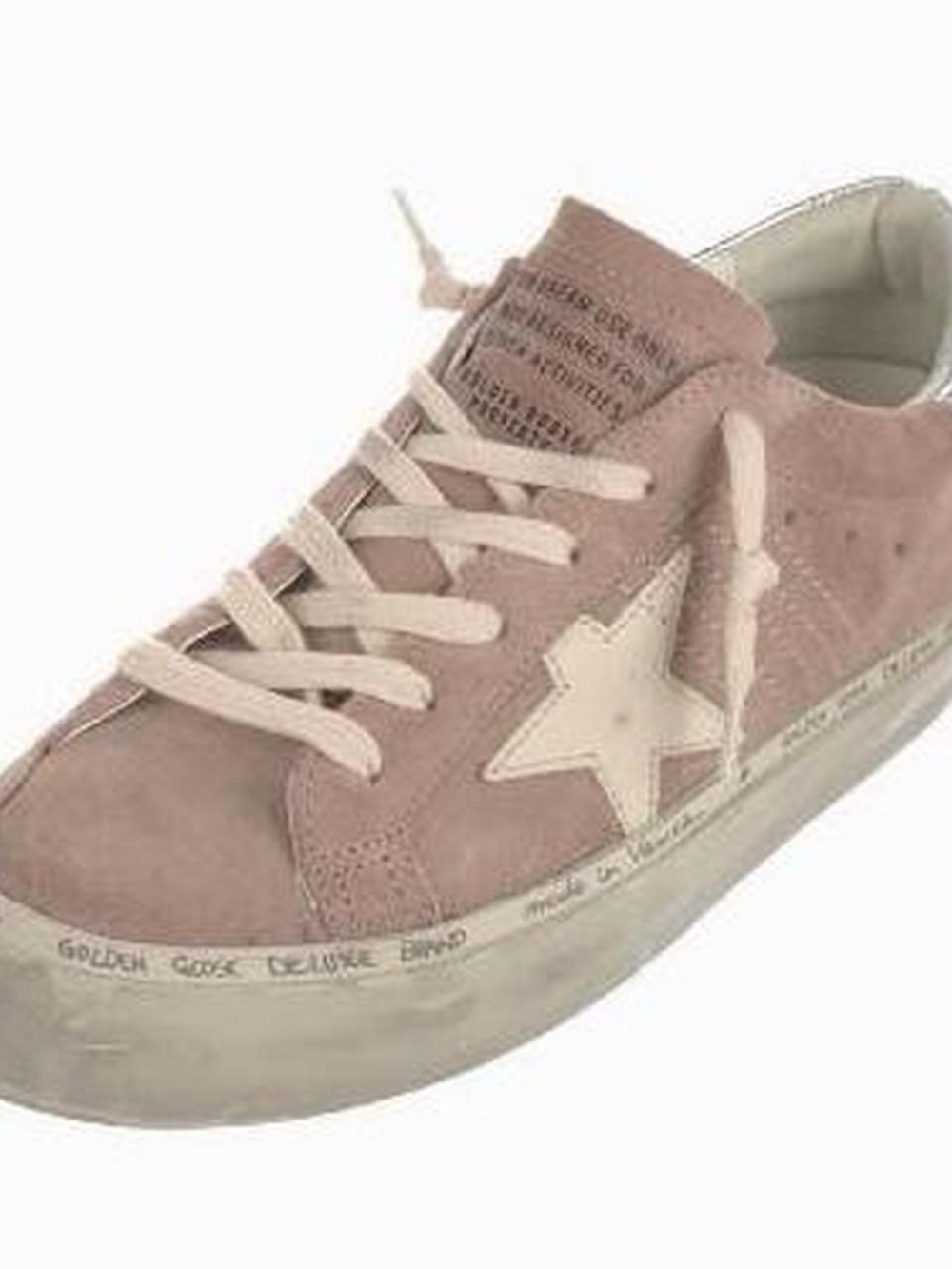 Golden Goose Pink Suede Superstar Low-Top Sneaker